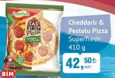 SUPERFRESH	 CHEDDARLI &  PESTOLU PİZZA